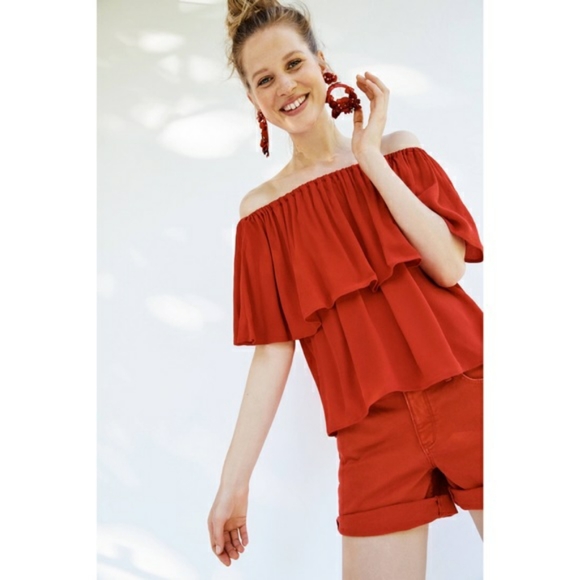 Anthropologie Pilcro Red Hyphen Denim Shorts - Picture 2 of 11